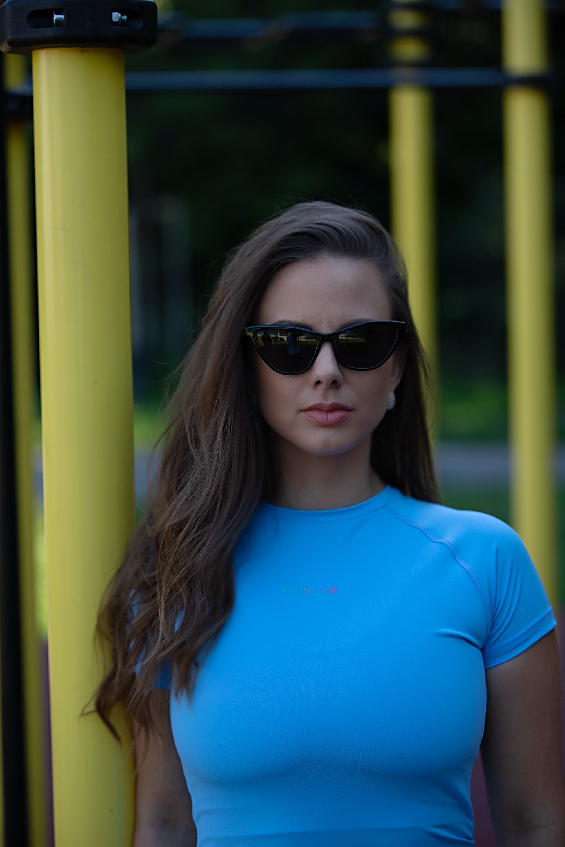 Active Aura Crop blue